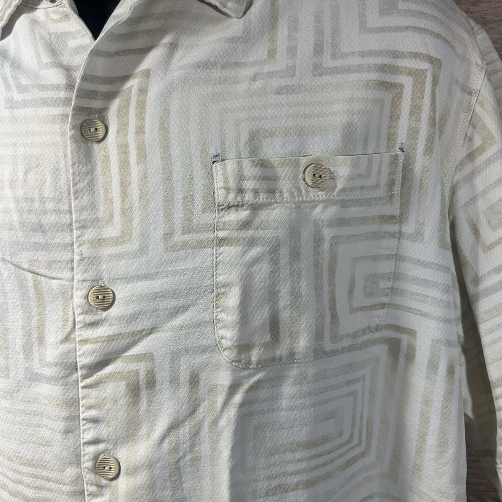 Tommy Bahama 100% Silk Button Up Shirt Mens Large Aztec Short Sleeve Hawaiian - Picture 3 of 7